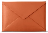 Soporte de cuero PU para computadora portátil con forma de sobre Estuche cerrado para documentos y bolsillos para archivos Bolsa