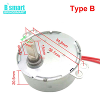 BringSmart TYC-50 110V 220V Micro moteur à courant alternatif à faible vitesse et à faible bruit 50Hz 60Hz moteur synchrone à aimant Permanent moteur à bas régime