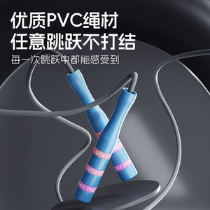 เชือกกระโดดความเร็วสูงแบบไร้สาย 3 เมตร อุปกรณ์ออกกำลังกายสำหรับลดน้ำหนักและกระชับสัดส่วน สำหรับทุกเพศ สีดำ น้ำเงิน เขียว - Product Image 2