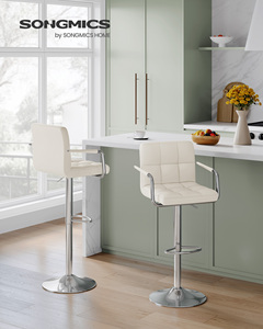 Tabourets de <span class=keywords><strong>bar</strong></span> pivotants réglables en cuir <span class=keywords><strong>SONGMICS</strong></span>, style moderne, tabourets de cuisine modernes, chaises de <span class=keywords><strong>bar</strong></span> pour table de <span class=keywords><strong>bar</strong></span> - Product Image 2