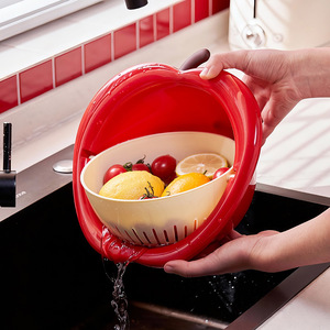 Fruit Shaped Drain Basket PP BPA Free Draining Rack Kitchen Storage Fruit Drainer Upright Water Accumulation Prevention - Product Image 3