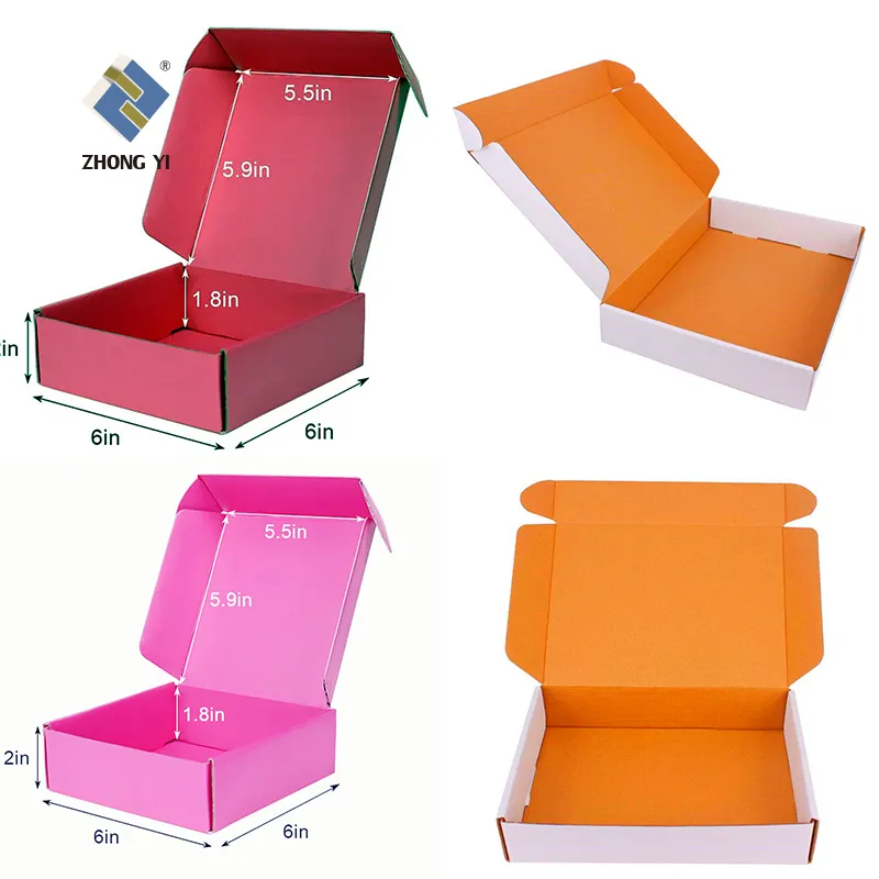 Caja de cartón corrugado de lujo para regalo de correo, embalaje de cartón personalizado