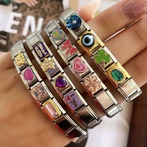 Stainless Steel Geometric 18K Gold Plated Italian Charm Chain & Link <b>Bracelet</b> for Unisex Casual/Sporty Gift - Product Image 5