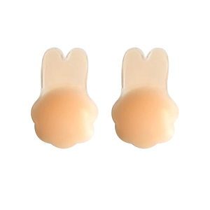 <span class=keywords><strong>Copricapezzoli</strong></span> Invisibili <span class=keywords><strong>in</strong></span> <span class=keywords><strong>Silicone</strong></span> a Forma di Coniglio, Colore Nude, 11cm, Impermeabili, Senza Spalline, con Effetto Push-up - Product Image 2