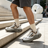 Chaussures de sport pour hommes sur mesure, avec empeigne en mesh, confortables et amortissantes, style marche