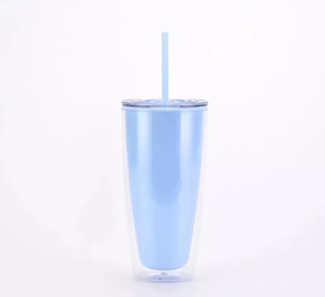 24oz 750ml logo personnalisé transparent épais smoothie réutilisable en plastique boba milktea tasses à thé à bulles avec couvercle - Product Image 5