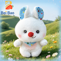 Boneka Kelinci Lucu Bermotif Polkadot Ukuran 10-30cm, Mainan Boneka Hewan Kartun Lembut, Logo Custom, Hadiah Anak, Ready Stock