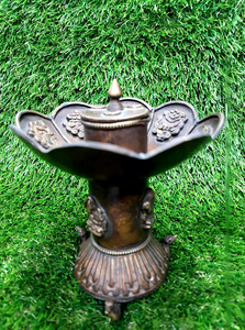 Brass Antique Finish Tibetan Style Lotus <b>Incense</b> Stick Holder Handmade Brass Agarbatti Holder Home Decor Meditation - Product Image 2