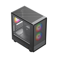 Boîtier d'ordinateur blanc et noir populaire boîtier de filtre à poussière magnétique boîtier de jeu MAtx en acier boîtier de PC