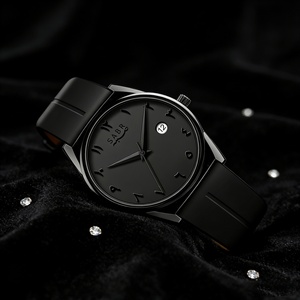 2026 New Eco-Friendly Casual Arabic Business Quartz <b>Watch</b> Zinc Alloy <b>Case</b> Magnetic Clasp 42mm Dial Rubber Band Pointer 3m <b>Watch</b> - Product Image 4