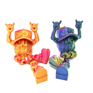 Gnomo Navideño Impreso en 3D, Adorno para Coche con Articulaciones Móviles, Decoración de Duende, Regalo Creativo, Acabado Metálico, Hasta 3.9 Pulgadas - Product Image 2