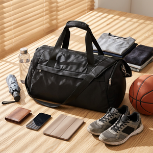 Bolsa de Viaje Impermeable para Fin de Semana, Bolsa de Gimnasio, Bolsa de Lona para Llevar como Equipaje, <span class=keywords><strong>con</strong></span> Compartimento para Zapatos - Product Image 1