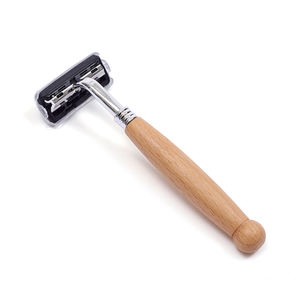 Rasoir à cinq lames écologique en bois de hêtre clair pour hôtels et naturistes - Product Image 6