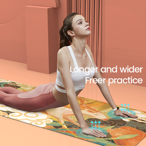 ATHSPO personalizado cuero gamuza grande 188*68cm cuero antideslizante Yoga <span class=keywords><strong>Mate</strong></span>, estera de goma Natural estera de Yoga de alta calidad - Product Image 3