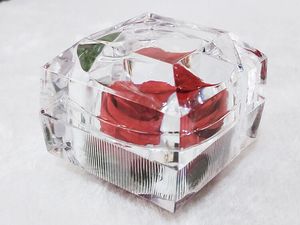 Fournisseur de roses éternelles, fleurs préservées, bague de fiançailles dans une boîte en acrylique Roja pour petite amie, arrangements floraux de mariage, roses - Product Image 2