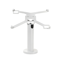 Support de tablette pivotant en X pour le commerce de détail, support de tablette blanc avec gestion des câbles, supports de tablette PC pour comptoir de caisse