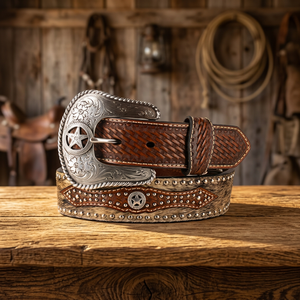 Antique Square Steel Buckle Handcrafted 100% Cow Hide Eco-Friendly Waterproof Belts Cheap Price Wholesale Supplier India - Product Image 1