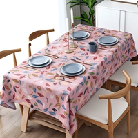 Tissu jacquard à motif de feuilles multicolores pour nappe, textile d'ameublement tissé, housse de table personnalisée OEM ODM