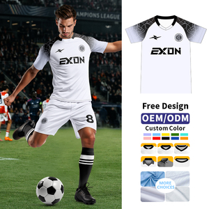 EXON Sublimacion Kaos Sepak Bola dengan Pola Grafis Dinamis, Pakaian Olahraga Gaya Spanyol untuk Liga Amatir - Product Image 1