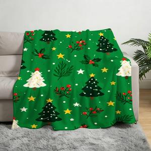 Christmas Christmas Tree Reindeer Gingerbread Flannel <b>Blanket</b> Throw <b>Blanket</b> Nap <b>Blanket</b> Xmas Gift Holiday Decor Super Soft - Product Image 2