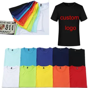 sublimation white t shirt for men 100 polyester feels cotton blank quick drying poly t shirts for sublimation print