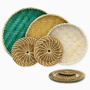 Decorate Pieces Rattan Wall Covering Decoration Moeslim Bedroom Aesthetic Decor Wooden Room Itemes Spa Thailand