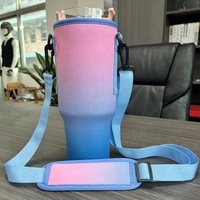 Porte-bouteille d'eau de voyage porte-sac pochette en néoprène manchon de protection pour gobelet avec sangle réglable