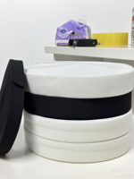 Bande élastique 100% polyester nylon, style chevron noir et blanc, pour textiles de maison, sacs, chaussures