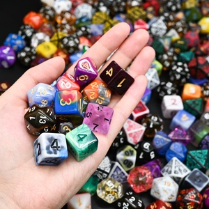 Dados Poliédricos Acrílicos D4-D20 <span class=keywords><strong>de</strong></span> Varios Estilos, Surtidos Aleatorios <span class=keywords><strong>de</strong></span> Colores, para Jugadores <span class=keywords><strong>de</strong></span> RPG - Product Image 3