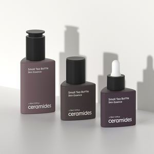 Emballage de sérum cosmétique de luxe 30 ml, flacons en verre uniques avec bouton-poussoir givré, flacons compte-gouttes pour huile essentielle - Product Image 3