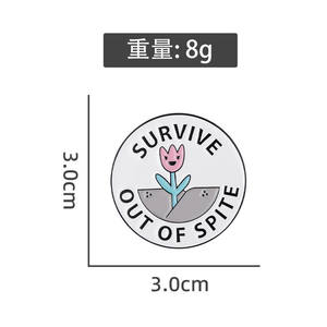 Broches de esmalte Survive Out of Spite, insignias de solapa para cuello de camisa, bonita frase inspiradora, regalo de joyería para amigos - Product Image 3