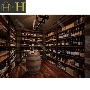 Tùy Chỉnh Kim Loại Hiển Thị Tủ Rượu Sâm Banh Chai Rượu Vang Trở Lại Giá Rượu Vang Hiển Thị Sàn Đứng LED Kệ Chủ Cho Whiskey Rượu Vang Đỏ - Product Image 3