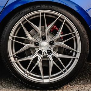 SY-1029 Juego de 1 Llanta Negra Plateada de 15 16 17 18 19 20 Pulgadas 5X112 5*110 5*114.3 <span class=keywords><strong>Llantas</strong></span> de Lujo para Autos de Carreras Negros para W205 C300 F30 E90 Q7 Q3 - Product Image 2