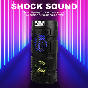 SING-E ZQS4271 Altavoz Bluetooth Portátil Doble <span class=keywords><strong>de</strong></span> 4 Pulgadas con Super Bajos, Inalámbrico, con Luz LED RGB - Product Image 4