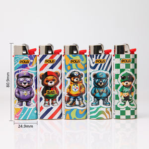 Encendedor de Cigarrillos de Butano de Plástico Clásico con Diseño Gráfico Personalizado, Tamaño J, Llama Suave Ajustable, CE/UKCA/CPSC/CR, Nuevo 2026 - Product Image 1
