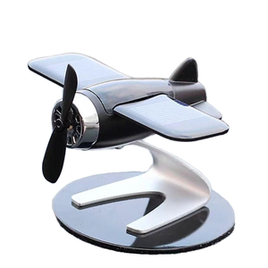 Purificateur d'air solaire pour voiture, diffuseur de parfum en forme d'avion pour console centrale de voiture, parfum solide - Product Image 1