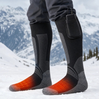 Chaussettes chauffantes USB et chaussettes thermiques rechargeables pour hommes, chaussettes de ski longues avec chauffage des orteils et absorption de l'humidité, directement de l'usine