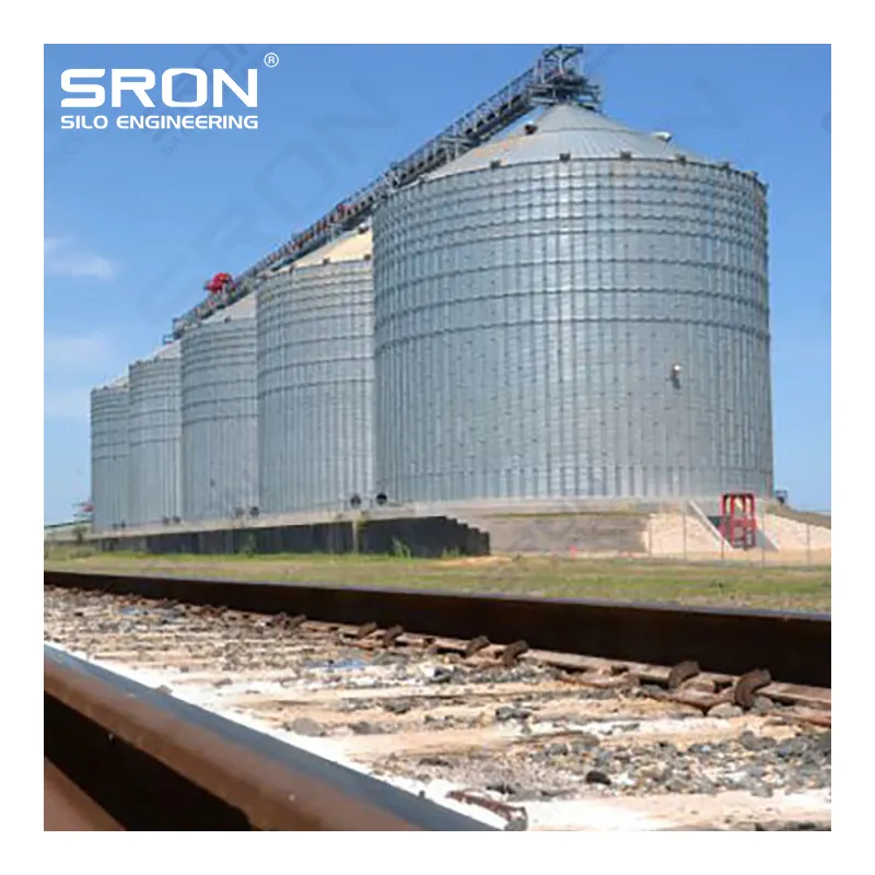 Silo de acero galvanizado para almacenamiento de granos de maíz y arroz, Silo de fondo plano, gran oferta