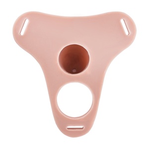 ANOSX Strapon Silicone Chastity Cage FTM Penis Packers Wearable Hollow Realistic <b>Dildo</b> Short Soft Penis Transgender Sissy - Product Image 6