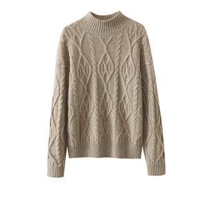 Demi col roulé <span class=keywords><strong>cachemire</strong></span> <span class=keywords><strong>pull</strong></span> en tricot câble personnalisé épais pur <span class=keywords><strong>cachemire</strong></span> <span class=keywords><strong>pull</strong></span> <span class=keywords><strong>femme</strong></span> <span class=keywords><strong>pull</strong></span> ample tricoté <span class=keywords><strong>grande</strong></span> <span class=keywords><strong>taille</strong></span> <span class=keywords><strong>pull</strong></span> - Product Image 6