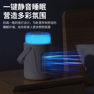 Home Air Cooler Small Desktop <b>Night</b> <b>Light</b> <b>USB</b> Mist Fan Rechargeable For Office Student Dormitory Electric - Product Image 1