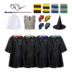 Disfraz de Mago de Harry Potter para Niños, Unisex, para Halloween, con Capa y Corbata - Product Image 4