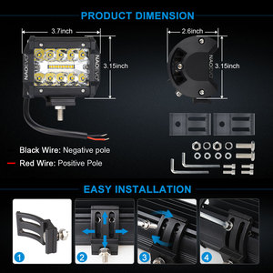 NAO ไฟตัดหมอกขับรถ4นิ้ว12000Lm จุด,ไฟ Led ออฟโร้ดสำหรับรถบรรทุกรถ SUV ATV เรือรถ Faros บาร์ไฟ Led ไฟออฟโรด<span class=keywords><strong>4X4</strong></span> - Product Image 2