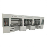 Chambre à fumées de laboratoire tout acier avec surface de travail résistante aux produits chimiques et rideau en verre réglable pour petites opérations de laboratoire