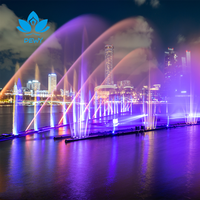 Fontaine musicale et lumineuse DEWY pour extérieur, en acier inoxydable, avec éclairage RGB, design moderne, pour aménagement paysager urbain et projets municipaux