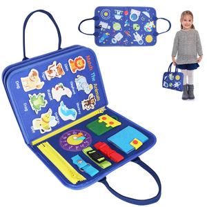 Juguete sensorial de libro ocupado (MERMAID) Ayuda con el aprendizaje de la educación temprana y el desarrollo de habilidades motoras Tablero ocupado de fieltro perfecto - Product Image 3