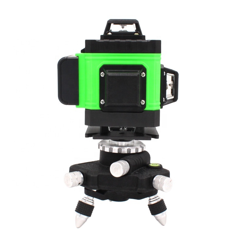 JSPERFECT floor cross line green beam self-leveling LD 4d level laser 16 line with plump dot