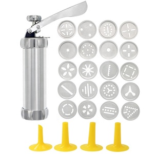 Machine à glaçons en acier inoxydable, 1 pièce, fabricant de biscuits, anti-glacé, pressoir à cookies, Kit de pistolet à cookies en argent - Product Image 2