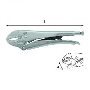 USAG - U01340002D Pince à verrouillage avec mâchoires concaves-EAN 8001150005343 PINCE ET COUPE PINCE RÉGLABLE - Product Image 1