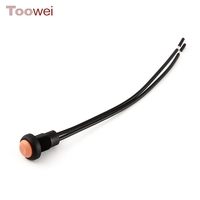 TOOWEI Interruptor de Botón Pulsador Momentáneo SPST de 12 mm, Impermeable IP67, con Cables de 18 AWG para Paneles de Control